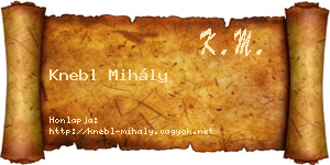 Knebl Mihály névjegykártya