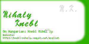mihaly knebl business card